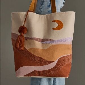 Panache Moon Tote Bag Leather Handles